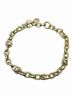 Michael Kors Gold-Tone Link Necklace with Logo Cutouts